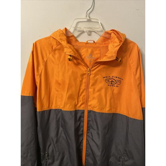 Disney Parks Walt Disney 1971 World Orange/ Gray Windbreaker Jacket Size Large - Picture 4 of 7
